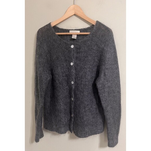 Vintage Studio Works mohair Blend Classic Cozy  Button Cardigan Sweater Women XL - Picture 1 of 7